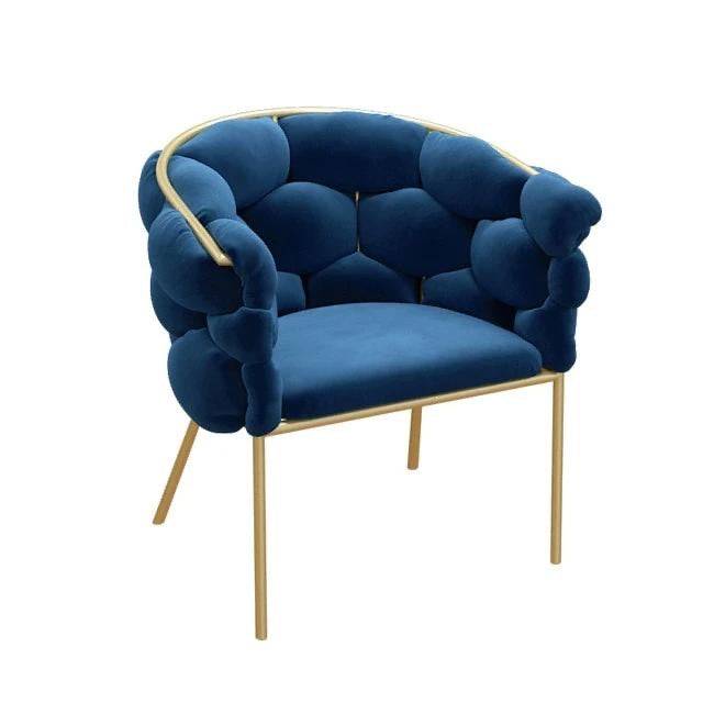 Modern Accent Velvet Dining Chairs with Golden Leg-Caligo