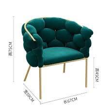 Modern Accent Velvet Dining Chairs with Golden Leg-Caligo