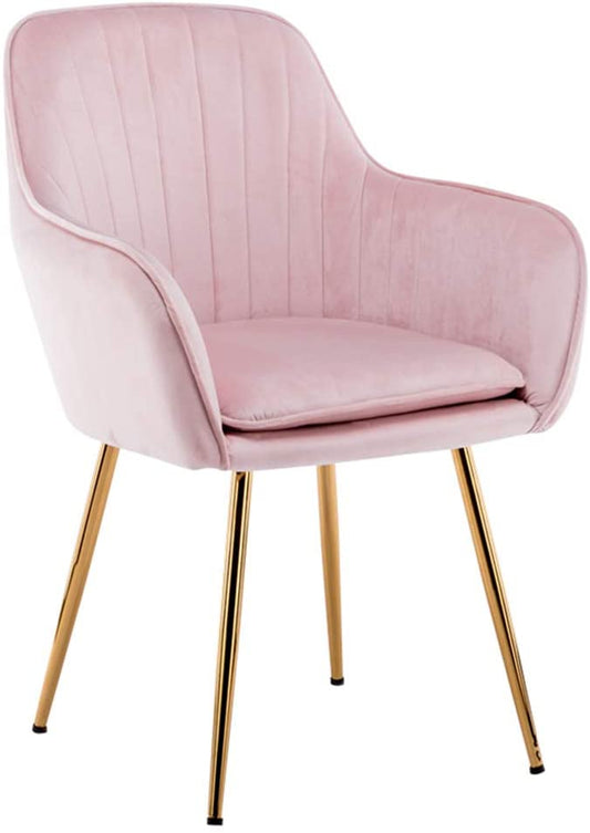 Luxurious Pink Velvet Chairs with Elegant Gold Legs for Your Home Decor