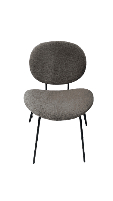 Fancy Boucle Fabric Chair-Caligo