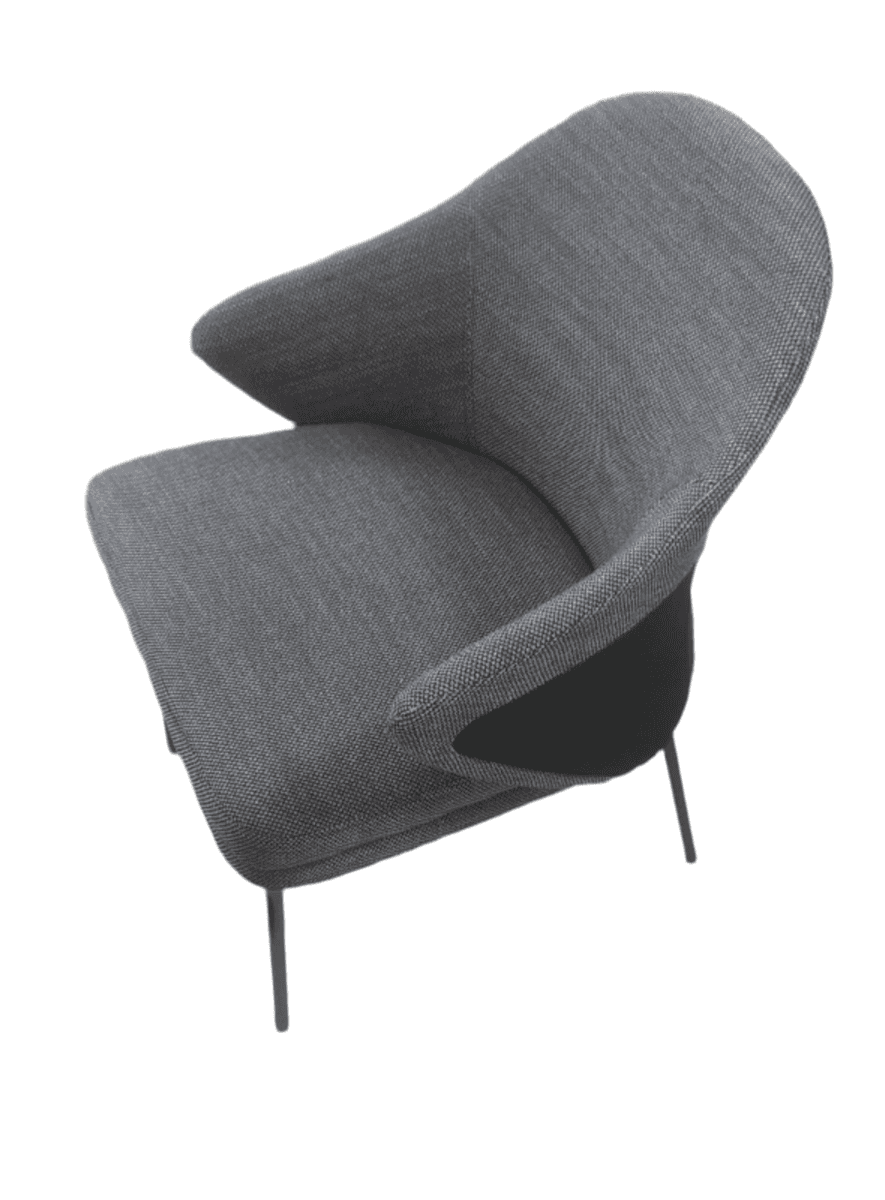 Suede Fabric Chair-Caligo