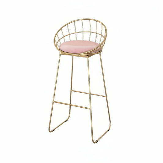 Gold High Metal Stool