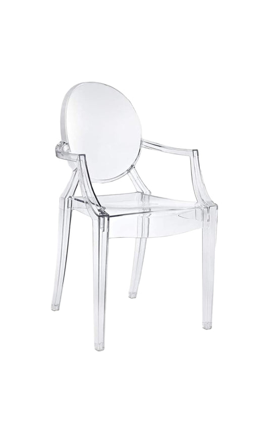 Кресло Casper Ghost с прозрачными подлокотниками 