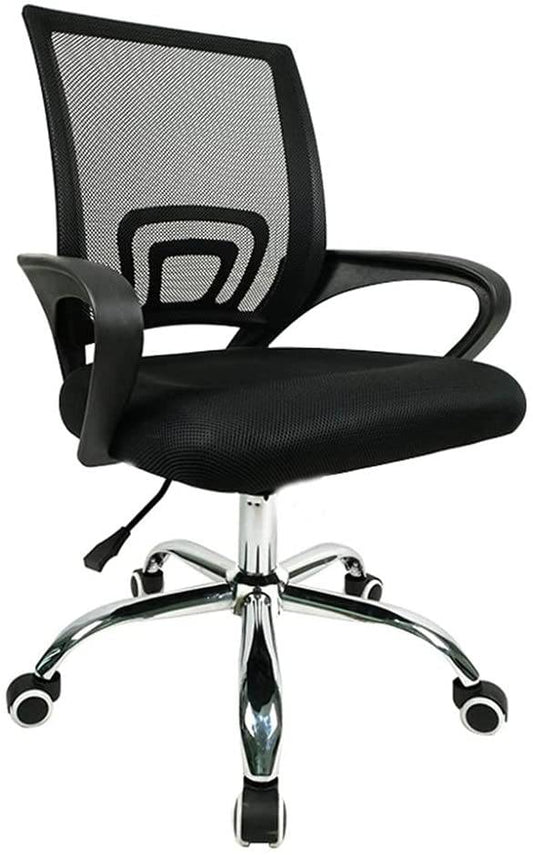 Office Chair Lift, Net Cloth, Rotate The Wheel 360°,Black