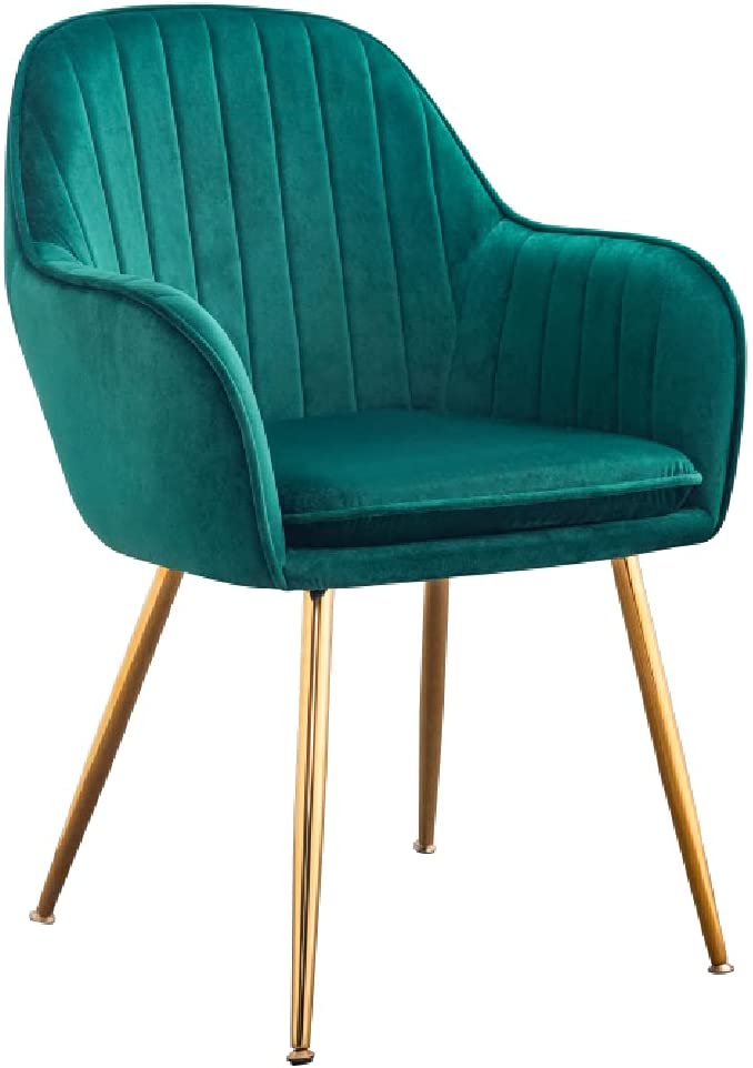 Ella Velvet Chair (Gold legs)-Caligo