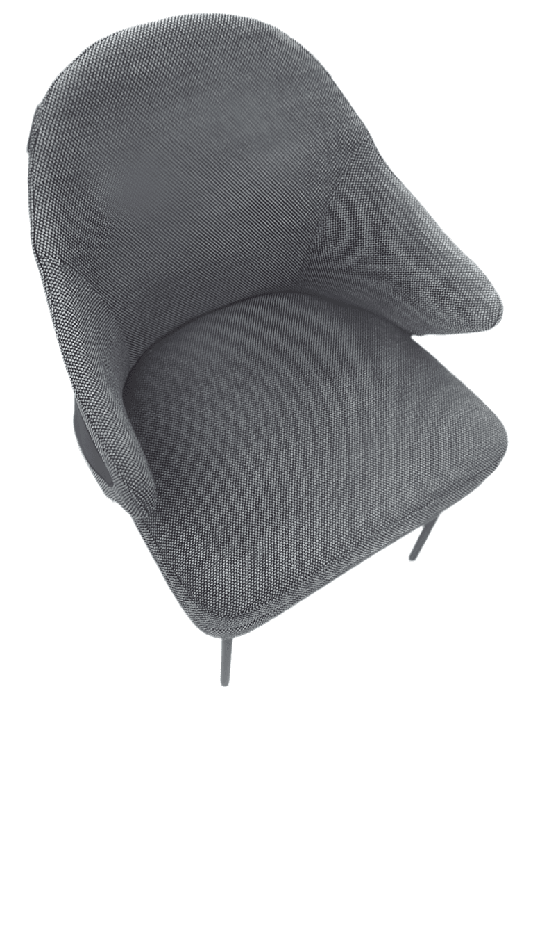 Suede Fabric Chair-Caligo