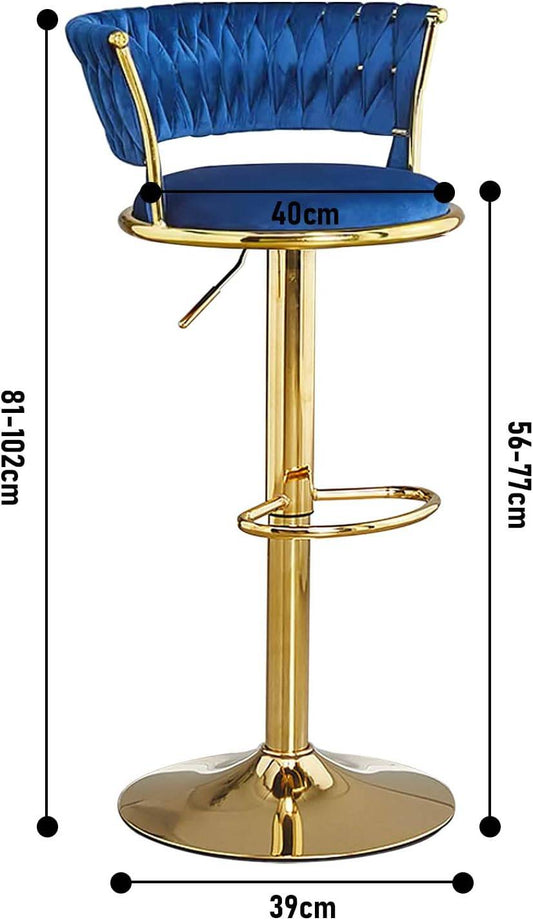 Swivel Bar stool with gold legs-Caligo