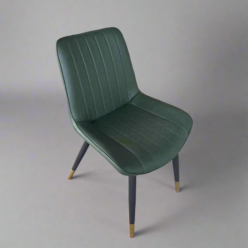 Stripe Faux Leather Chair