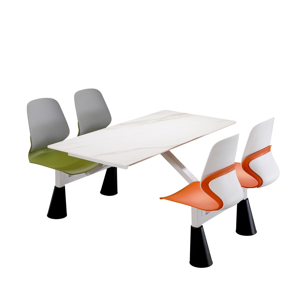 Rock plate restaurant table and chair combination