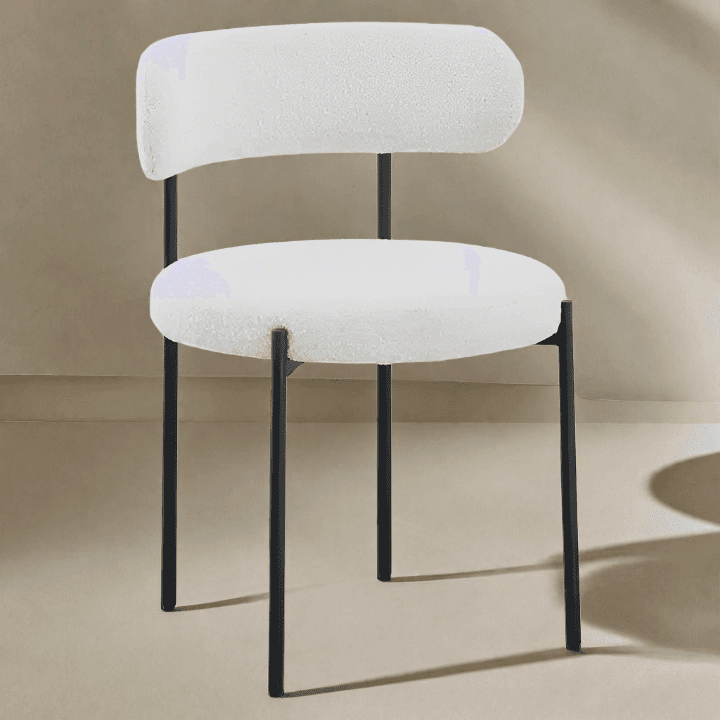 Boucle Removable Seat Chair