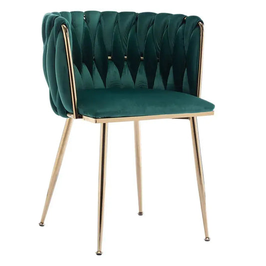 Swivel Dining Chair with Gold Legs-Caligo