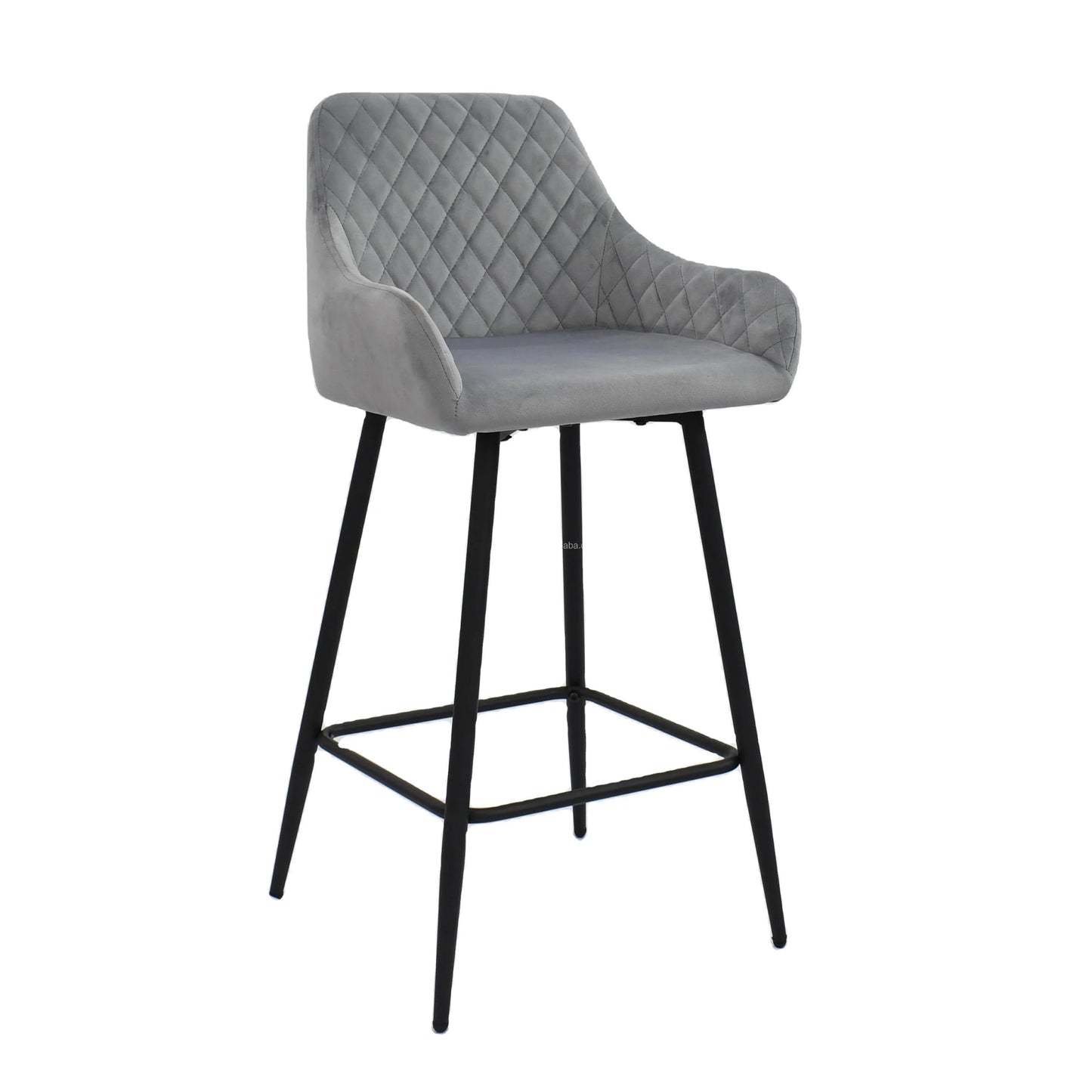 Velac Velvet Bar Stool-Caligo