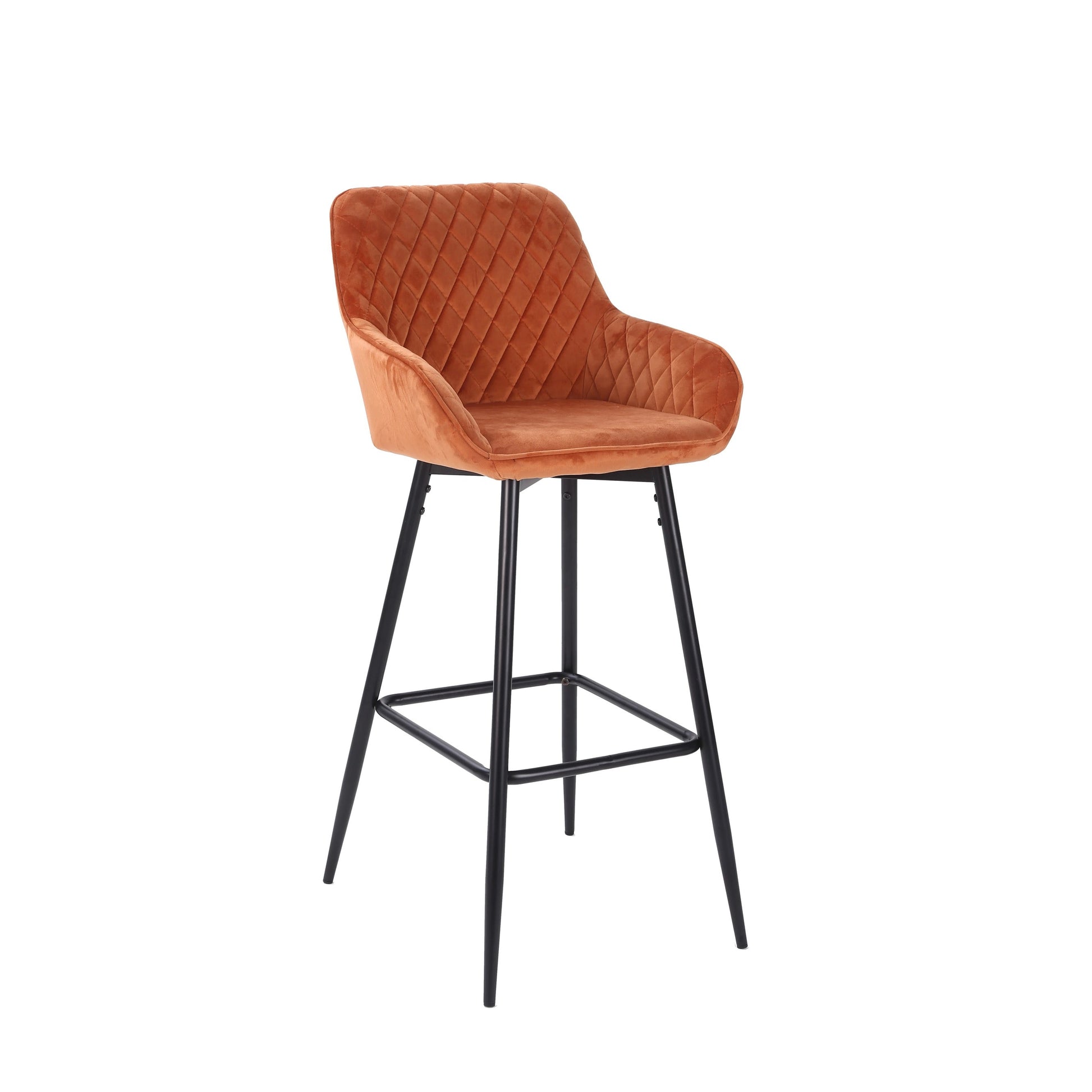 Velac Velvet Bar Stool-Caligo