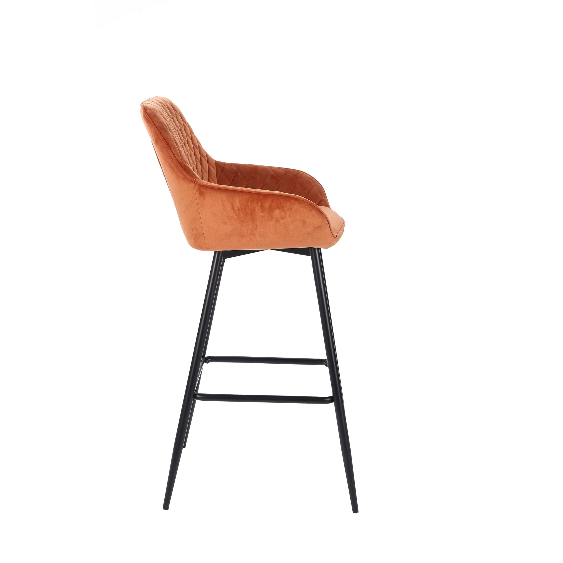 Velac Velvet Bar Stool-Caligo