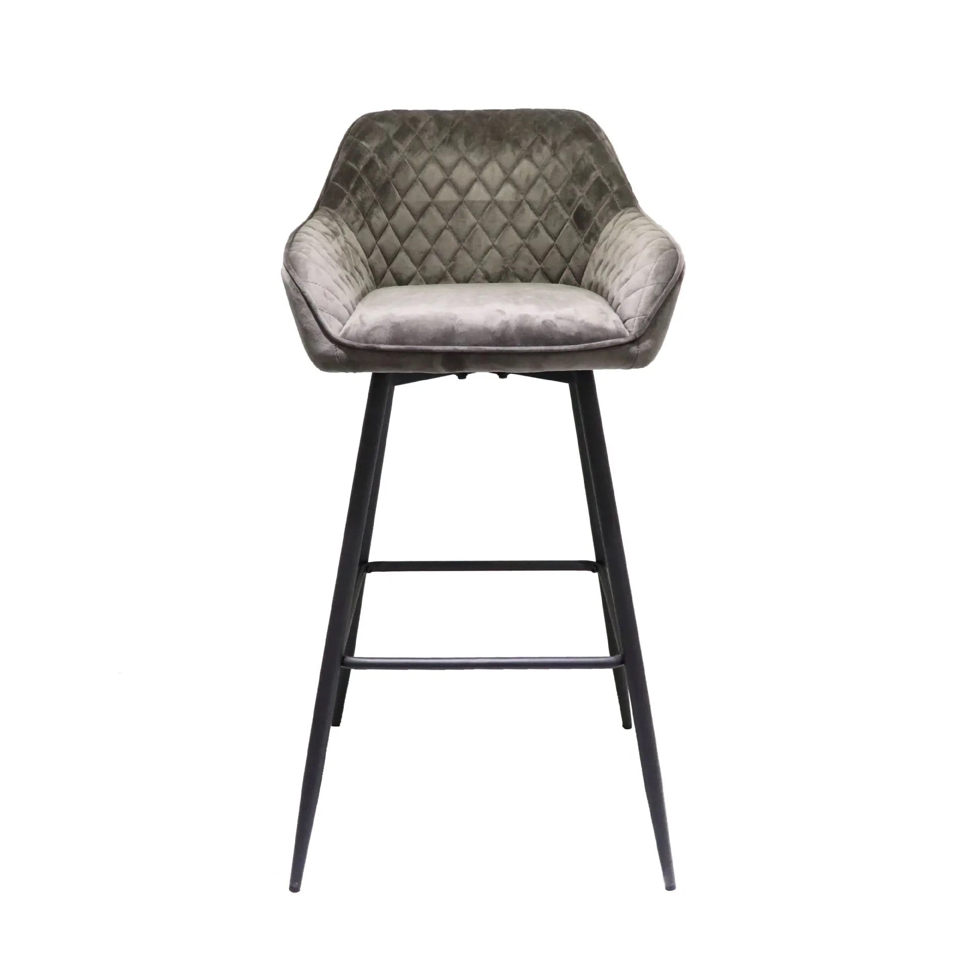 Velac Velvet Bar Stool-Caligo