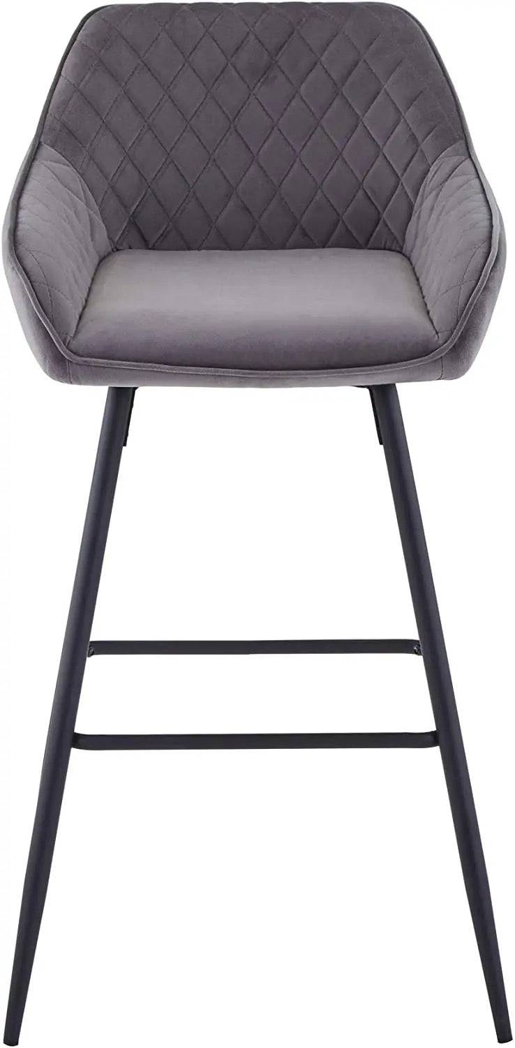 Velac Velvet Bar Stool-Caligo