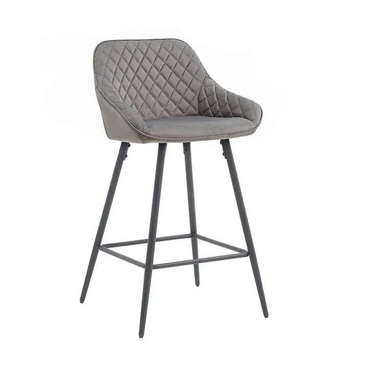 Velac Velvet Bar Stool-Caligo