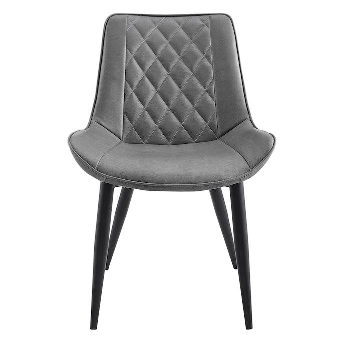 Modern Quilted Faux Leather Dining Chair-Caligo