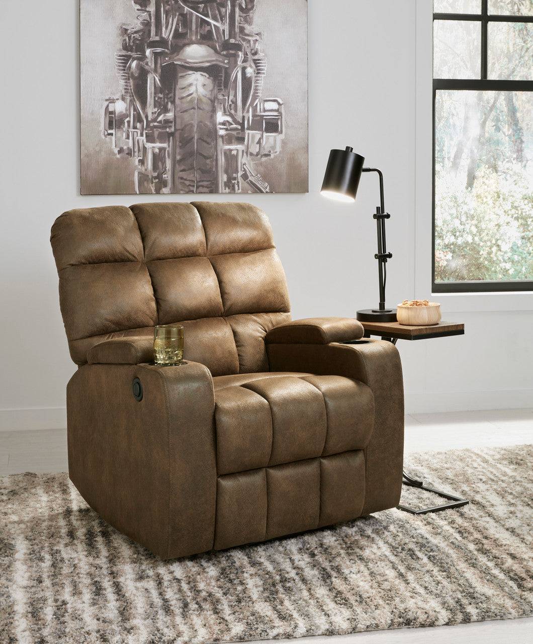 Faux Leather Lazy Boy Power Recliner Sofa Seater-Caligo