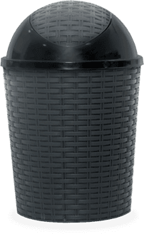 Dustbin with cover Black 15L-Caligo