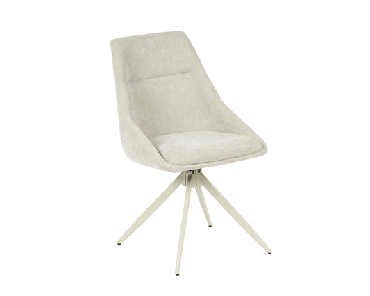 Beige chair with white legs on a white background