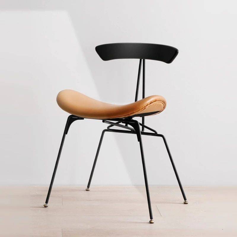 Leather modern restaurant cafe dining chair-Caligo