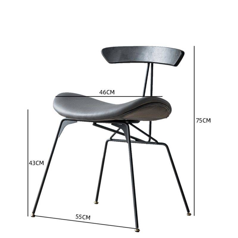 Leather modern restaurant cafe dining chair-Caligo