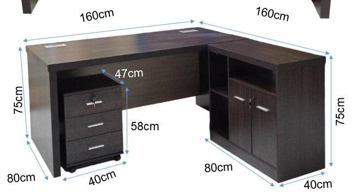 L-Shape Office Table-Caligo