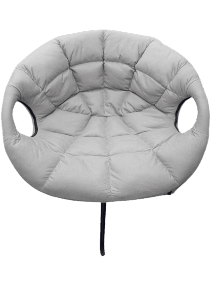 Rotatable outdoor faux leather chair-Caligo