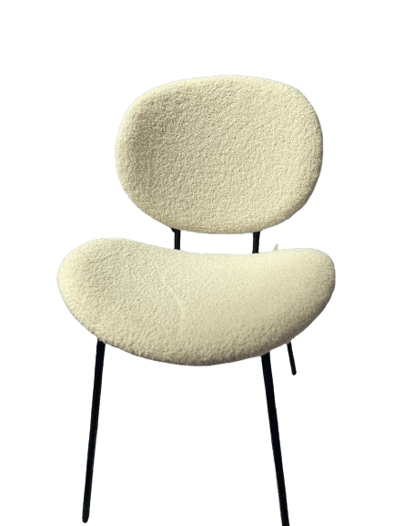 Fancy Boucle Fabric Chair-Caligo