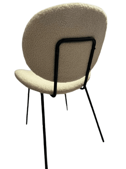 Fancy Boucle Fabric Chair-Caligo