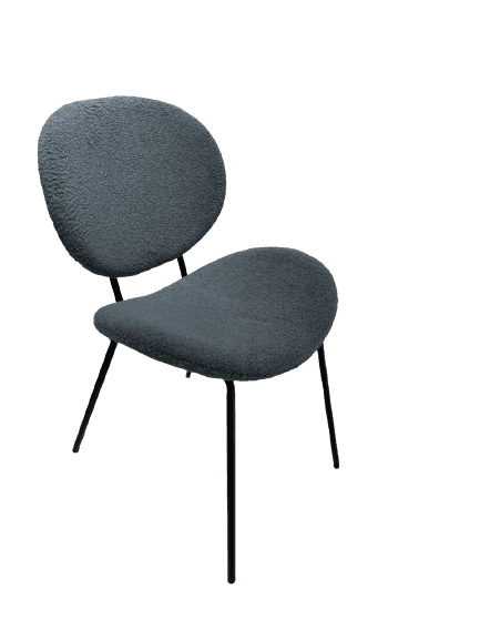 Fancy Boucle Fabric Chair-Caligo