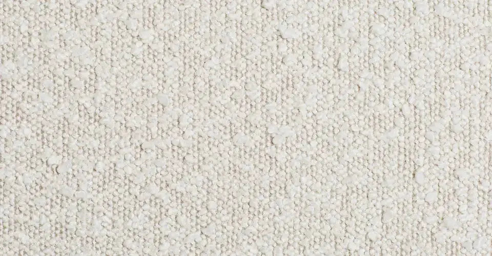 Boucle Ivory Upholstered Bed-Caligo
