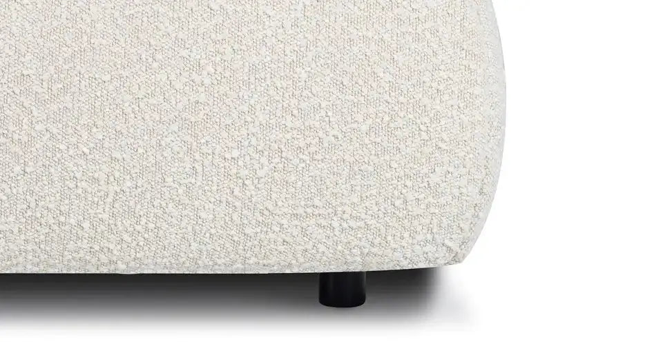 Boucle Ivory Upholstered Bed-Caligo