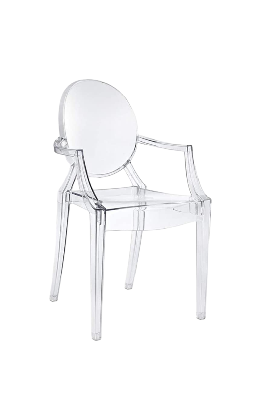 Casper Ghost Clear Arm Chair