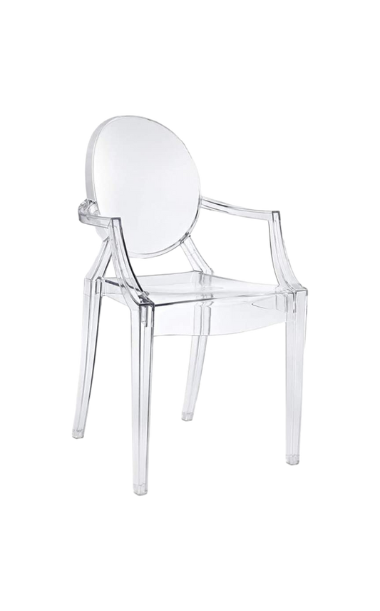 Casper Ghost Clear Arm Chair