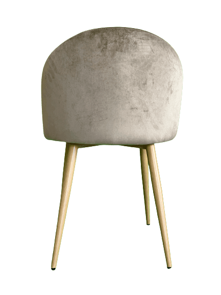 Taupe Velvet Home Office Dining Café Chair-Caligo