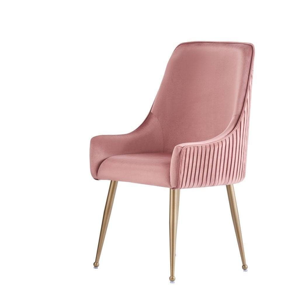 Velvet Dining Chair with handle back-Caligo