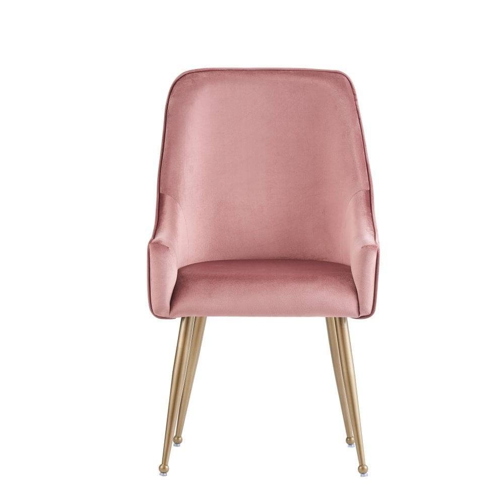 Velvet Dining Chair with handle back-Caligo