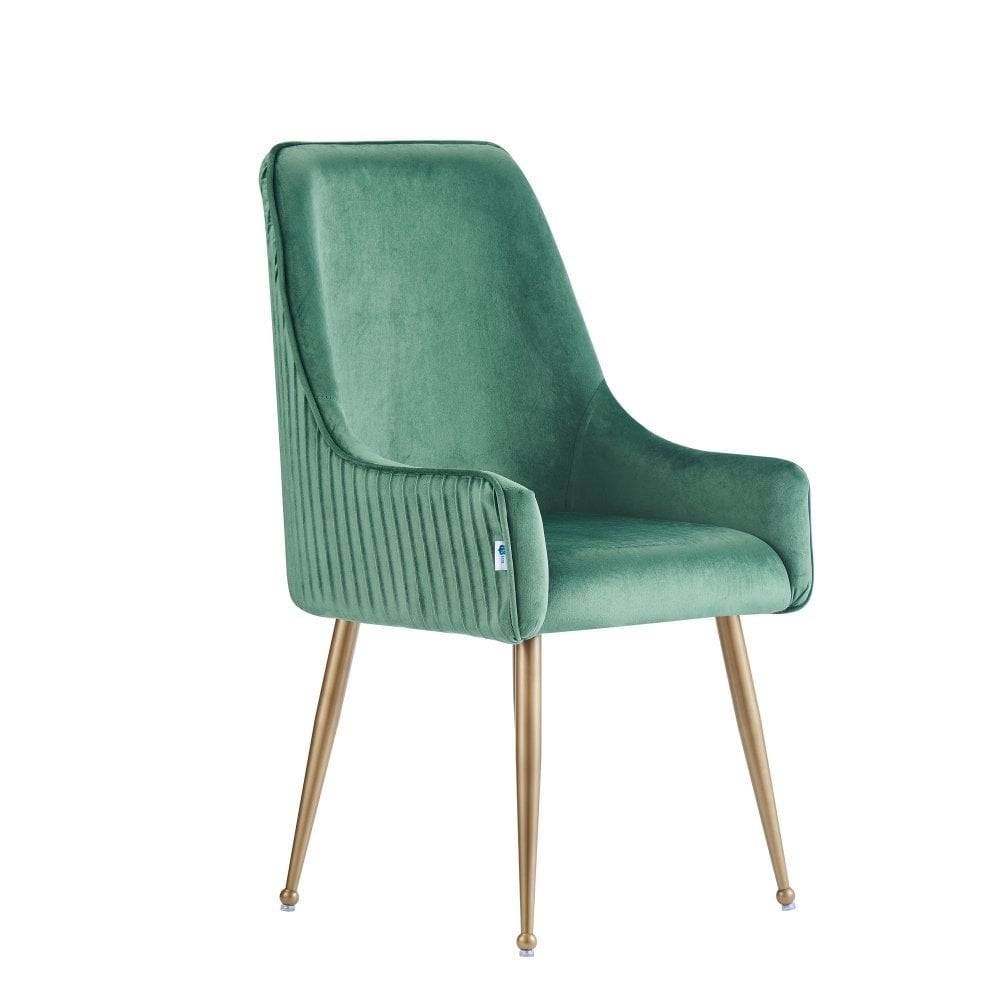 Velvet Dining Chair with handle back-Caligo