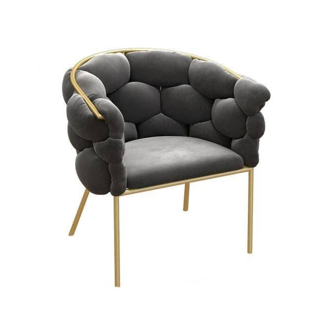 Modern Accent Velvet Dining Chairs with Golden Leg-Caligo