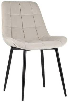 Velvet upholstered square pattern chair-Caligo