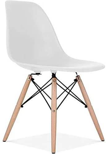 Plastic Dining Chair with Solid Metal Webbing Legs-Caligo