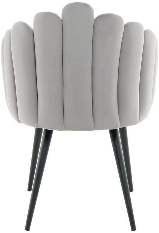 Flower design velvet chair-Caligo