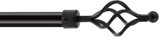 Roman adjustable curtain Metal Single Rod pipe rail-Caligo