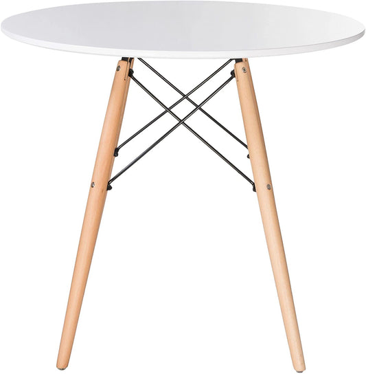 Round Table For Dining Coffee White Color (60, 50)-Caligo