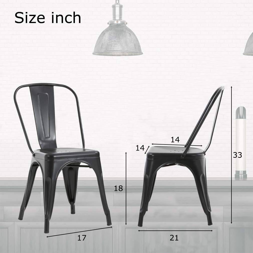 Stackable metal dining chair-Caligo