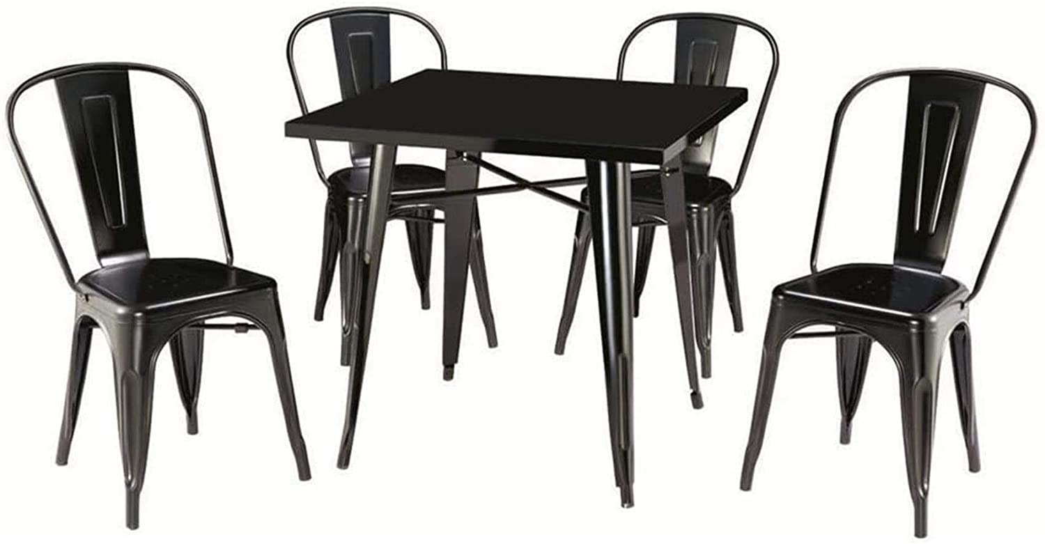 Stackable metal dining chair-Caligo