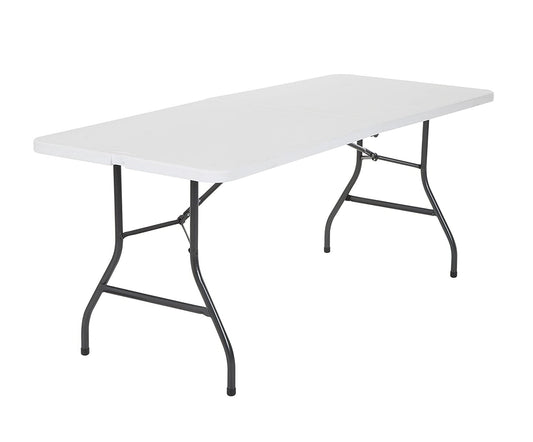 Heavy Duty Folding Table, 6-Feet, White , 180*70 cm-Caligo