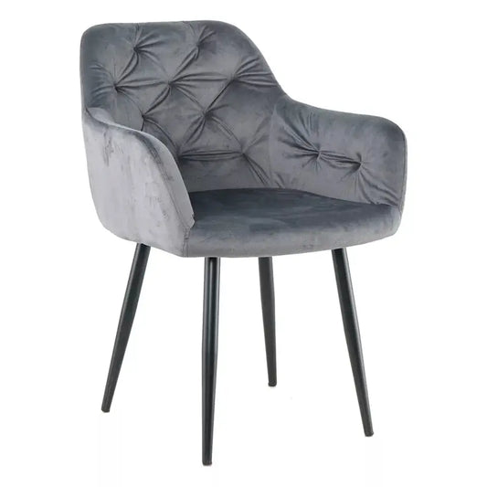 Vela Velvet dining kitchen restaurant Café Chair-Caligo